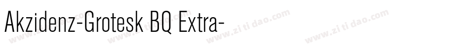 Akzidenz-Grotesk BQ Extra字体转换